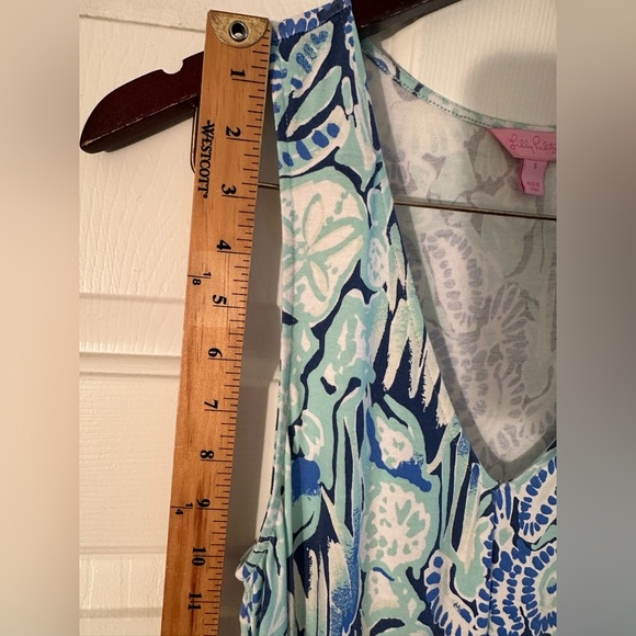 LILLY PULITZER Small Paulina Jumpsuit Sunset Swim Blue Green Tank Cropped Slim - Picture 13 of 15